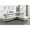 White/Black, variant on LIFESTYLE L Shape Sectional Sofa Sets with Waist Pillows for Living Room, Black and White