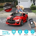 thumbnail image 2 of NEWWARE 12V Ride on Car, Licensed Ford Mustang Shelby GT500 Ride on Car with Parent Remote Control, 3 Speeds, Spring Suspension, Safety Belt, Music Player, Electric Vehicles Toy for 3-8 Years, Red, 2 of 7