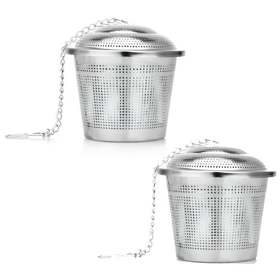 ACDANC Stainless Steel Loose Tea Leaf Brewing Basket Filter Holder Infuser with Chain