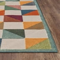 thumbnail image 6 of 7â€™ x 9â€™ Orange Gray Triangle Indoor Outdoor Area Rug, 6 of 9
