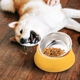thumbnail image 4 of HEANUJJ 1Set Anti Fall Stainless Steel Dog Water Bowl Yellow Detachable Pet Feeding Tool, 4 of 5