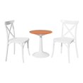thumbnail image 1 of Strata Furniture 2 Xenia Polypropylene Chairs & Sprout Table in White/Orange, 1 of 2