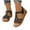 Black, variant on Fnooota Women's Wedge Sandals, Non-slip Casual Open Toe Ankle Strap Comfort Sandals Black Size 7