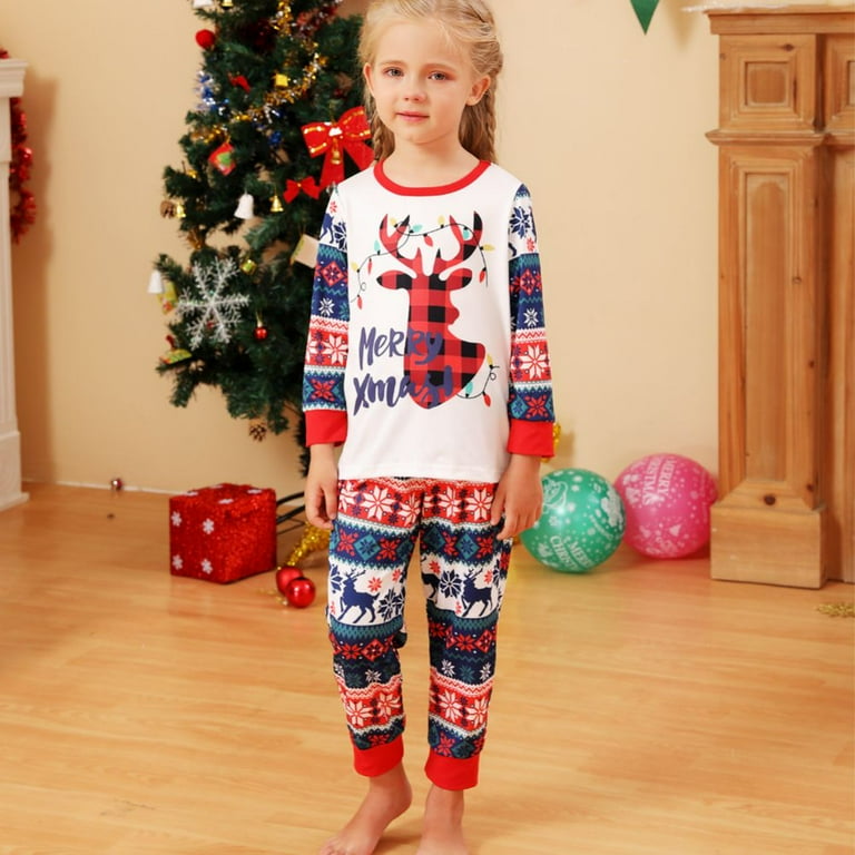 SYNPOS Reindeer Christmas Family Matching Pajama for Family Parent child PJ s for Women Men Kids Couples Onesie Unisex