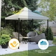 thumbnail image 6 of Yescom 8x8Ft 2-Tier Gazebo Top Replacement UV30+ for 2 Tier Outdoor Patio Canopy Cover Party Backyard Garden Ivory, 6 of 10