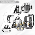 thumbnail image 3 of DISNIMO Zebra Stripe Printed Clear Backpack for School, Heavy Duty PVC Transparent Bookbag for Kids Girls, 17 Inch Large Clear Backpack and Lunch Box Set for Elementary Kindergarten Student, 3 of 5