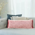 thumbnail image 3 of LR Home Ox Bay Hand-Woven Red/White Distressed All-Natural Cotton Pillow Cover, 3 of 9