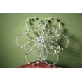 thumbnail image 5 of Rhinestone Flower Brooch-Pin, Silver-Tone, Wedding Flower Pin, 5 of 8