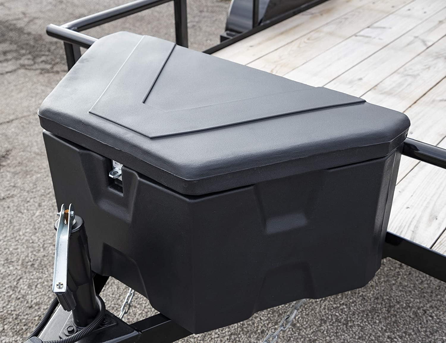 Buyers Products 1701680 Trailer Tongue Truck Tool Cargo Storage Box, Black