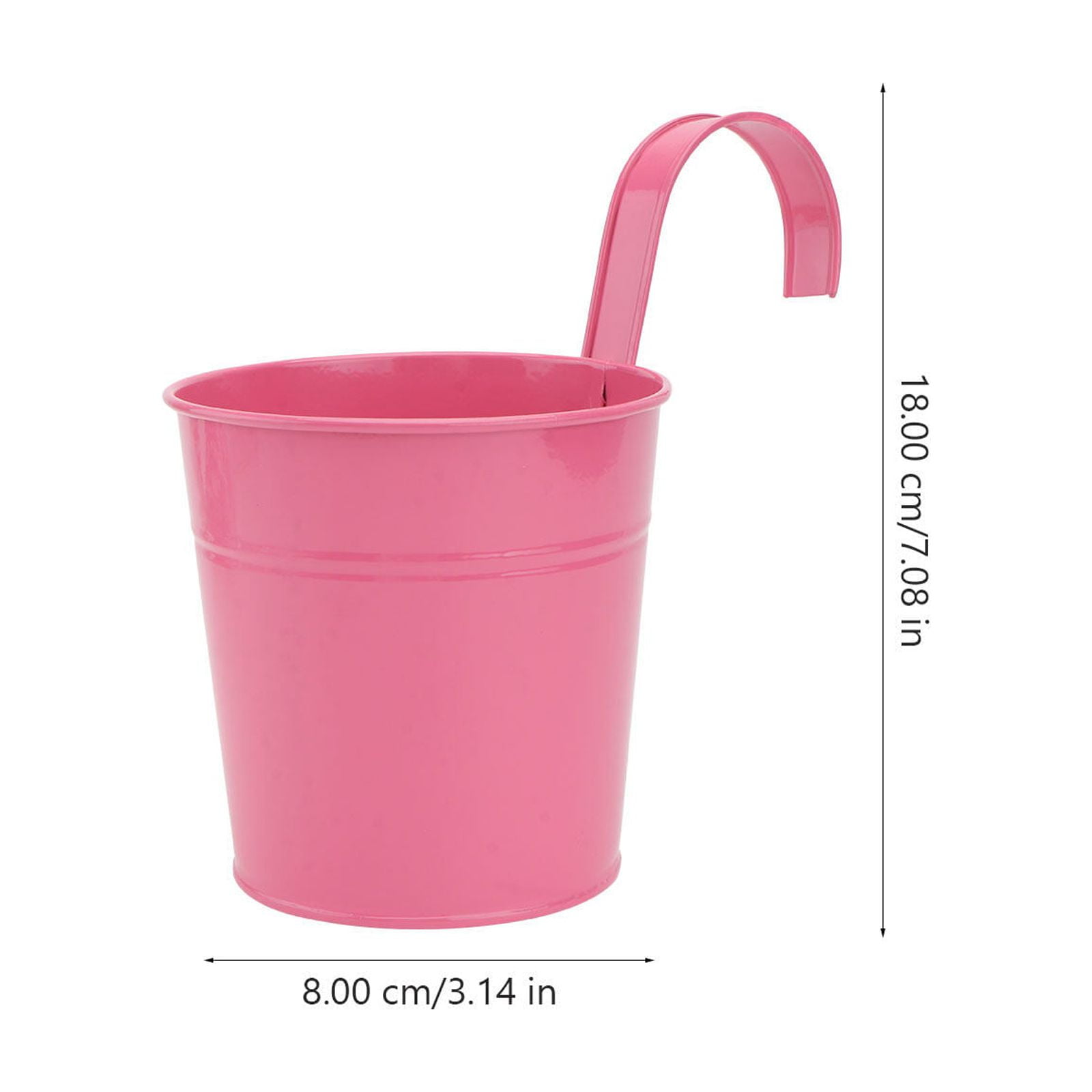 Metal Hanging Flower Pot with Hook - Balcony Garden Planter, Plant Holder for Outdoor and Indoor Use, Random Color