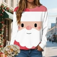 thumbnail image 2 of Kaprioy Womens Cute Christmas Sweatshirts Oversized Long Sleeve Casual Santa Claus Prints Pullover Fall Fashion Clothing White, XXL, 2 of 6