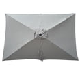 thumbnail image 7 of 6x9FT Outdoor Rectangular Umbrella with with Crank and Push Button Tilt, Large Sun Patio Waterproof Umbrella for Deck Pool Backyard Garden, No Base Included, Medium Grey, 7 of 7