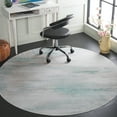 thumbnail image 2 of SAFAVIEH Malibu Zlata Abstract Machine Washable Area Rug, Ivory/Green, 6' x 6' Round, 2 of 7