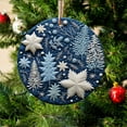 thumbnail image 7 of OAVQHLG3B Acrylic Christmas Ornaments Blue and White Forest Decorations Christmas Tree Hanging Ornaments Navy Blue Snowman Christmas Decor for Christmas Crafts Xmas Trees Door Farmhouse Decor, 7 of 7