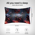 thumbnail image 5 of Pofeuu Cosmic Red Sparkle Dice Print Satin Pillowcase for Hair and Skin Pillow Cases, Silk Pillow Cases, Soft Cooling Pillow Covers, 20x30 Inches（Pillow core not included）, 5 of 7