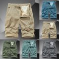 thumbnail image 1 of Mens Cargo Shorts Summer Casual Cargo Bermuda Shorts Breathable Army Green 30, 1 of 8