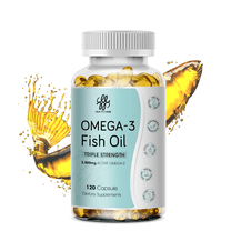 Omega-3 Fish Oil, with EPA & DHA Burpless Fish Oil Supplement, Promotes Brain & Heart Health, 120 Ct