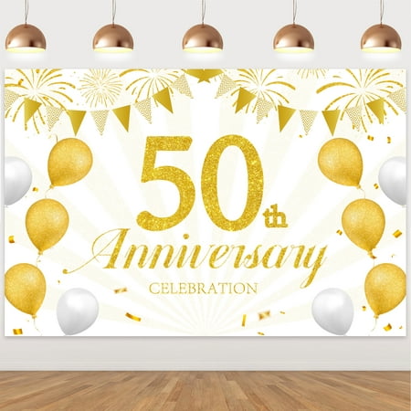 Image of 50th Anniversary Decorations Gold Happy 50th Anniversary Party Supplies 50th Wedding Anniversary Decorations Happy 50 Anniversary Party Supplies Decorations Party Banner Photography Background