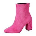 thumbnail image 2 of Lepsheexh Shoes for Women Autumn Winter Round Toe Chunky High Heel Fashionable Casual Short Tube Ankle Boots Versatile Daily Footwear, 2 of 8