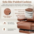 thumbnail image 6 of COOLHUT Big and Tall Office Chair 500LBS Wide Seat Ergonomic Computer Desk Chair, PU Leather Executive Office Chair with Footrest, Adjustable Task Chair Lumbar Back Support 8 Hour, Brown, 6 of 14