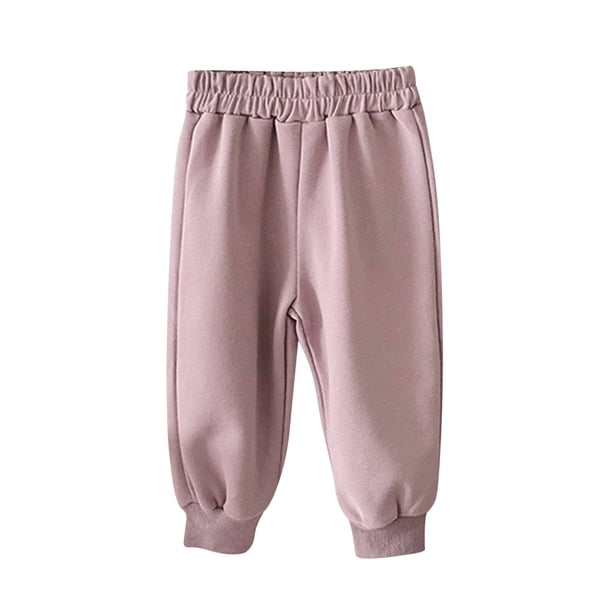 Odeerbi 1-10 Años Niños Niñas Algodón Pantalones Workout Athletic Deportes Jogger Pantalones Color Sólido Cintura Elástica Lindo Joggers