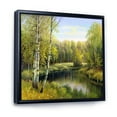 thumbnail image 4 of The River In Silent Green Nature Through Birches 16 in x 16 in Framed Photography Canvas Art Print, by Designart, 4 of 5