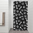 thumbnail image 2 of Paw Prints and Bones Shower Curtain 36"x72" ,Bathroom Decorative Shower Curtains Set with 12 Hooks,Modern Waterproof Washable Shower Curtain, 2 of 6