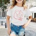 thumbnail image 2 of Teen Girl Shirts Cute Cute Graphic Short Sleeve T Shirts Round Neck Preppy Tops T Shirts for Boys and Girls White,18-24M, 2 of 4