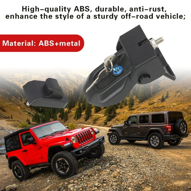 Captura Del Capó Pestillo de capó de bloqueo con kit de llave para JEEP Wrangler JL 2018-2020