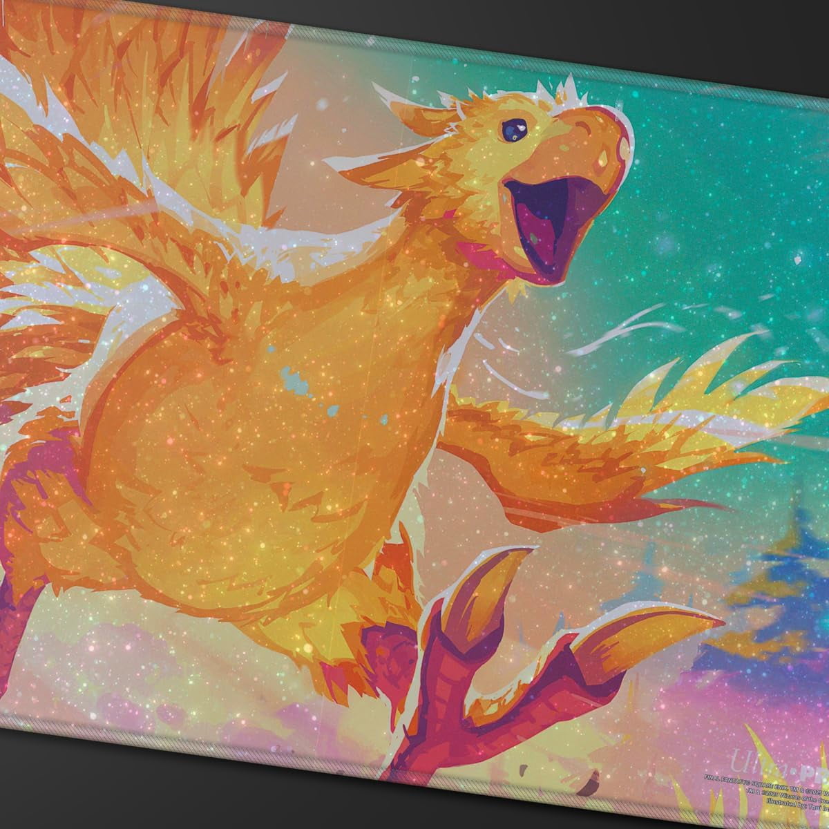 Ultra Pro Final Fantasy x Universes Beyond Traveling Chocobo (Golden) Holofoil Playmat for Magic: The Gathering