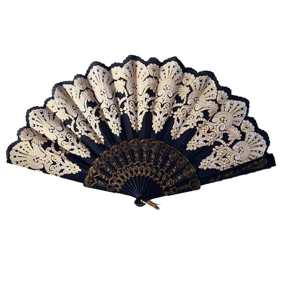 ACDANC Folding Fans Handheld Fan Spanish Folding Retro Pattern Hand Fan For Women