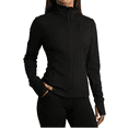 thumbnail image 5 of Womens Running Jackets Slim Fit Athletic Jackets Workout Full Zip Up Yoga Top with Pockets and Thumb Holes, 5 of 7
