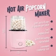 thumbnail image 3 of Nostalgia Hot Air Popcorn Maker, 8-Cup Countertop Popcorn Machine with Measuring Cup, Pink, 3 of 9