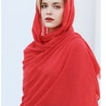 thumbnail image 3 of Cotton linen scarf wide linen wrap cape plain scarf, 3 of 5