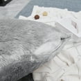 thumbnail image 5 of Home Soft Things Faux Fur Throw Pillow Cover 4 Piece Set-Grey - 20" x 20", 5 of 9