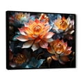 thumbnail image 2 of Designart "Elegant Lotus Blooms I" Lotus Floater Framed Canvas Art Print, 2 of 5