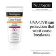 thumbnail image 3 of Neutrogena SPF 30 Clear Face Sunscreen for Oily Skin, 3 fl. oz, 3 of 10