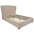 thumbnail image 2 of Flash Furniture Barletta Tufted Upholstered Full Size Platform Bed in Beige Fabric, 2 of 4