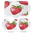 thumbnail image 3 of Watercolor Strawberry Seamless Pattern 4 Pcs Shower Curtain Set Bathroom Sets with Curtain Rug Toilet Cover And U Shaped Mat Gifts for Fruit Lovers Waterproof Personality Pattern Bath Curtain, 3 of 8