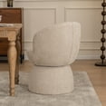 thumbnail image 5 of Kidol & Shellder Swivel Accent Chair with Stable Base Modern Barrel Chair Soft Fabric Upholstered Lounge Chair for Living Room, Bedroom & Small Spaces, Oatmeal (Easy Assembly & Space-Saving Design), 5 of 8