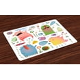 thumbnail image 1 of Ambesonne Monster Place Mats Set of 4, Alien Creatures, Standard Size, Multicolor, 1 of 4
