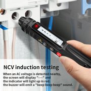 Wire 2in1 Electric Test Pen Digital Multimeter Professional Voltage Current Resistance Measurement Test Meter Live Wire Recognition Data-hold LCD Display Tester