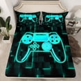 thumbnail image 2 of Erosebridal Boys Gamepads Bed Sheets Set Queen Size,Video Game Bedding Sets Queen Size,Geometric Plaid Bed Sheets Queen,Super Cozy Buffalo Bedroom Decorative,4-Piece, 2 of 7