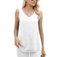 thumbnail image 3 of Asklazy Women's Tank Tops Sleeveless Chiffon Blouse Business Casual Flowy Tops for Women, 3 of 7