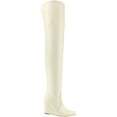 thumbnail image 2 of Women's Over The Knee Wedge Heel Boots Pointed Toe Thigh High Boot, 2 of 6