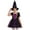 A Purple, variant on YEAHDOR Kids Girls Halloween Witch Costume Velvet Tutu Dress with Magic Hat Carnival Party Dress Up Purple&Rose Red 14