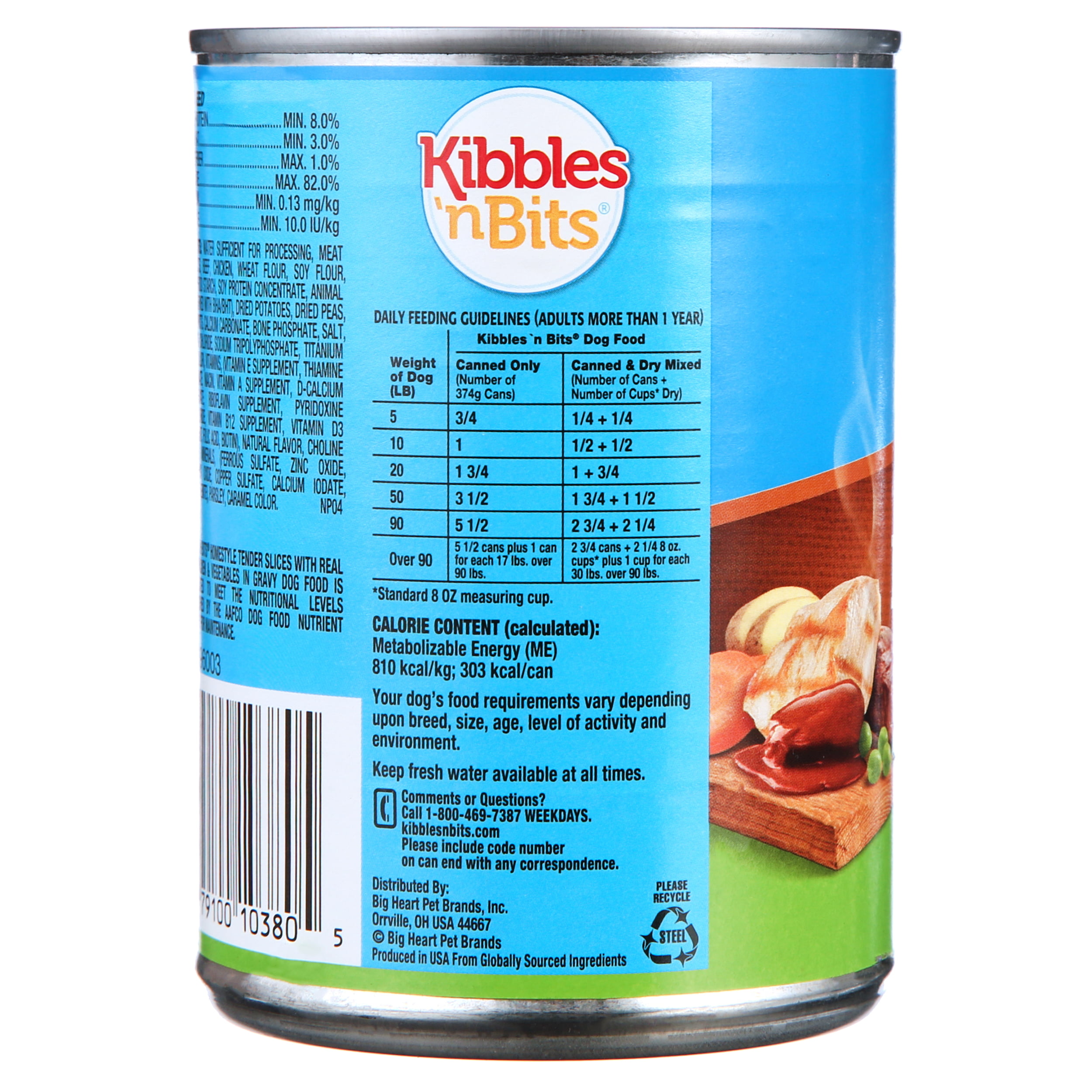 Kibbles 'n Bits Tender Cuts With Real Turkey, Bacon & Vegetables in Gravy  Wet Dog Food, 13.2-Ounce Cans, Shop