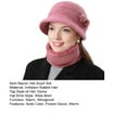 thumbnail image 7 of Dbuoem 2Pcs/Set Women Winter Hat Scarf Set Elastic Soft Hat Scarf Set, 7 of 7