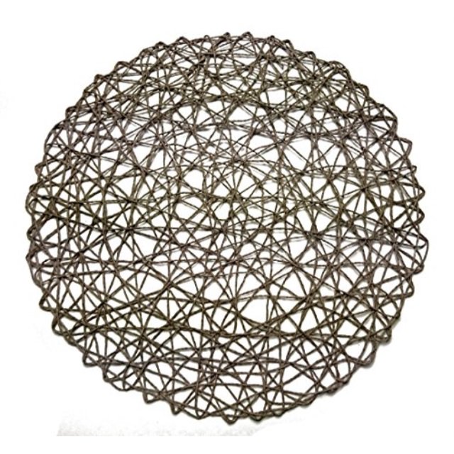 pf round paper fiber woven place mats, 100 paper fiber 15inch