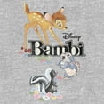 thumbnail image 2 of Girl's Bambi Movie Logo With Flower and Thumper  Graphic Tee Athletic Heather Small, 2 of 5
